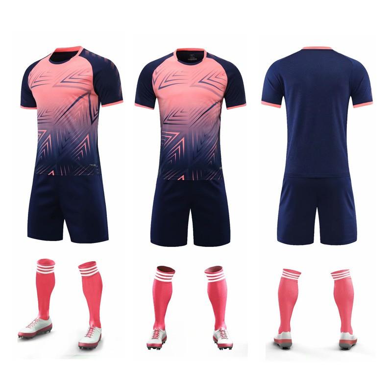 Mens Custom Printed Soccer Jersey Set Short Sleeve Football Uniform Training Match Sportswear