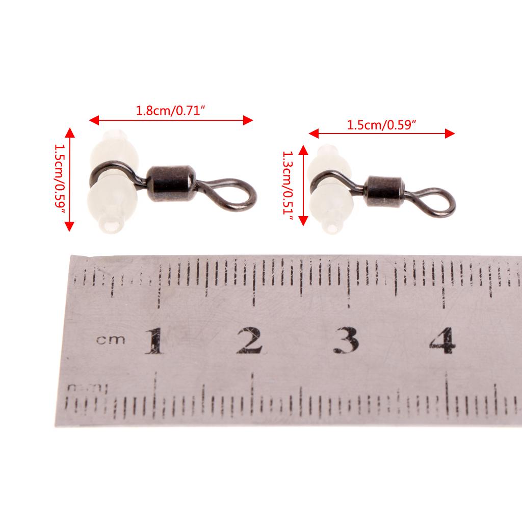 10Pcs 3 Way Luminous Fishing Rolling Swivels Connector Sea Tackle Hook Connector