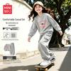 Girls' Sporty Pullover Sweatshirt & Pants Set