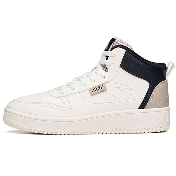 ANTA Skateboarding Series Sneakers High White Black Grey Men s 912038010-17 EU 40.5