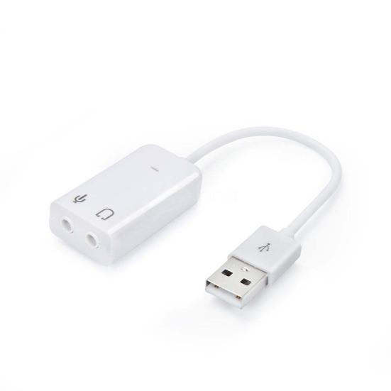 Portable 3D Virtual Network Audio Song Sound Card Adapter USB Channel with Cable