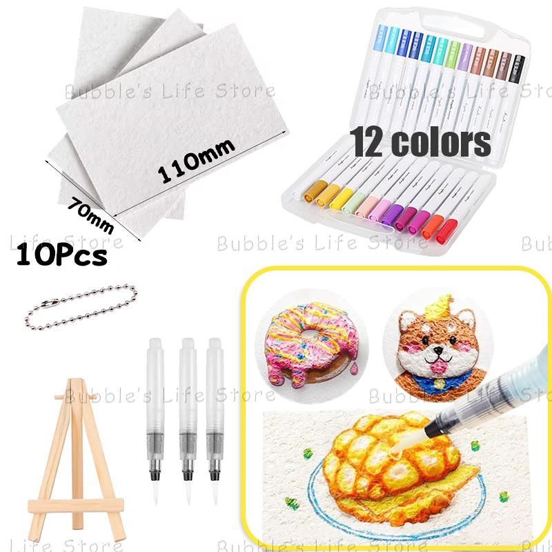 Magic Puffy Paint, 3D Drawing Magic Canvas Sponge, Texture Painting Kit, DIY Bubble Drawing Pens Art Supplies Crafts For Kids