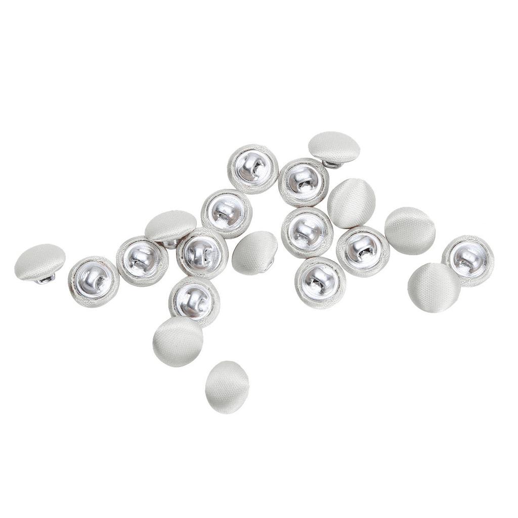20 Pcs Tuxedo Buttons Shiny Satin Bridal Buttons Domed Buckles Replacement for Suits Gowns Blouses