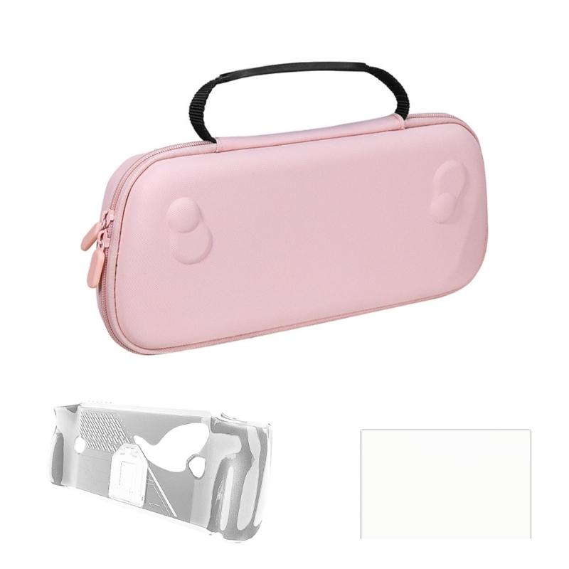 

Carrying Storage Case for Game Travel Protective Hard Messengers Bag Soft Lining Game Cartridges Organizers розовый