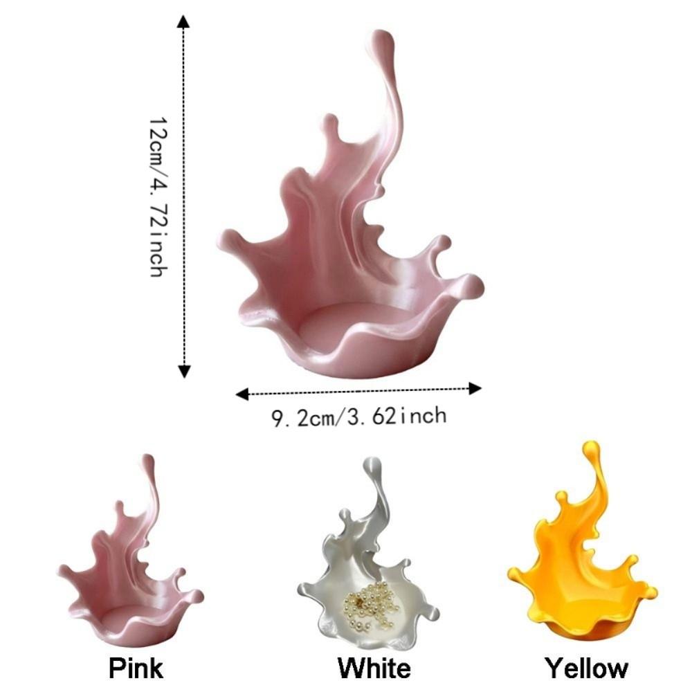 3D Printed Water Splash Trinket Holder Wave Shaped Earring Necklace Storage Dish  Bedroom