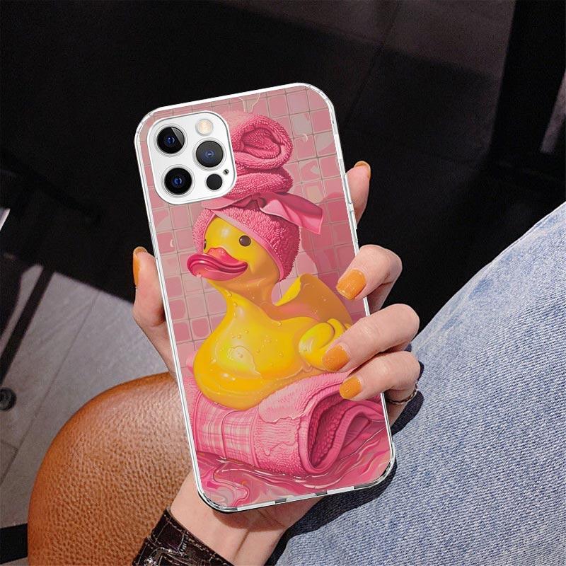 Rubber Ducks Swimming Pool Phone Case For iPhone 13 12 Mini 11 Pro Max XS XR X SE 7 8 Plus 5S 5 6S 6 Gift Print Cover Fundas