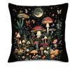 Home Decor Enchanted Night Mushroom & Butterfly Pillow Pattern Cushion Cover Suitable For Sofa Bedroom Car Pillow Cover