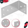 KOTARBAU® Carpenter's Angle Construction Connector Stainless Steel Galvanized 40 X 80 X 40 MM Set of 25 PCS