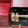 V Gold European & American Luxury Three-Color 18K Plated Earrings - Glossy, Thick, Elegant Studs for Women