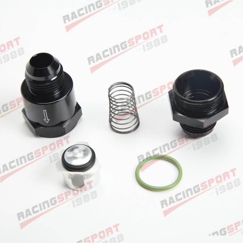 AN10 -10AN Aluminum Non Return One Way Check Valve Fuel EFI Fitting Black
