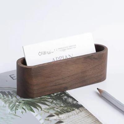 Wooden Business Card Holder Note Holder Display Rack Card Holder Office Supplies Stationery Desktop Accessories Storage Box