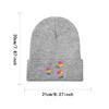 Likee App Logo Likee Heart Rainbow Graffiti Knitted Hat Women's Unisex's Beanie Winter Hats Polyester  Warm Melon Cap