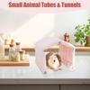 Chinchilla Tunnel Soft Plush Habitat House Decoration Acrylic Door Detachable Animal Habitat For Hedgehog Chinchilla Hamster