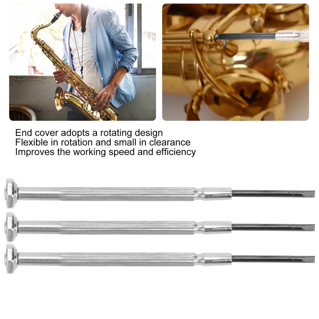 3ks saxofonový šroubovák kovový mini pro klarinetovou flétnu Piccolo hudební nástroje příslušenstvíM01429