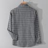 Plaid Shirt Men's Hong Kong Style Casual Long-sleeved Jacket Shirt Teenager Men's Clothing