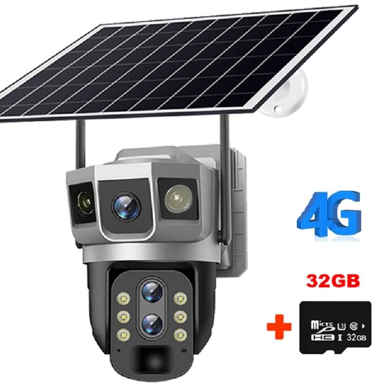WIFI/4G Solar-powered Surveillance Camera, High-definition Lens PIR Sensor, Night Vision Waterproof IP Camera, CCTV Security Monitor