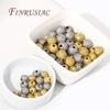 14K Gold Plated Round Zircon Crystal Beads Spacer Beads Supplies For Jewelry,Beads Separators,DIY Bracelets/Necklace Accessories