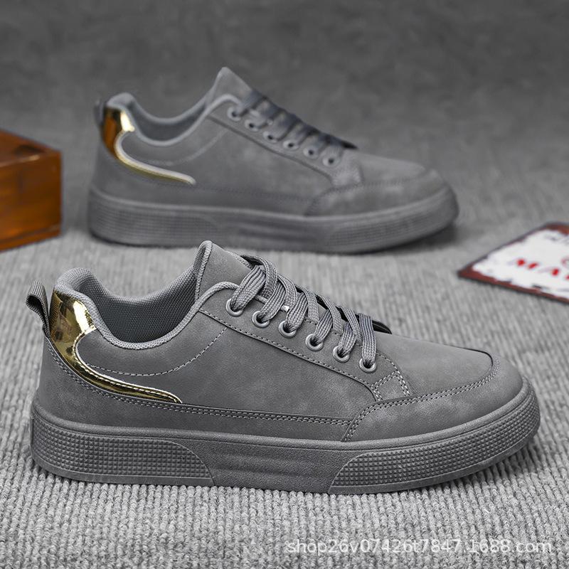 

Мужская обувь осень 2024 года, новая обувь для страхования труда, мужская обувь для работы на стройплощадке, нескользящая обувь для доски, модная универсальная обувь для спорта и отдыха для мужчин 39 серый