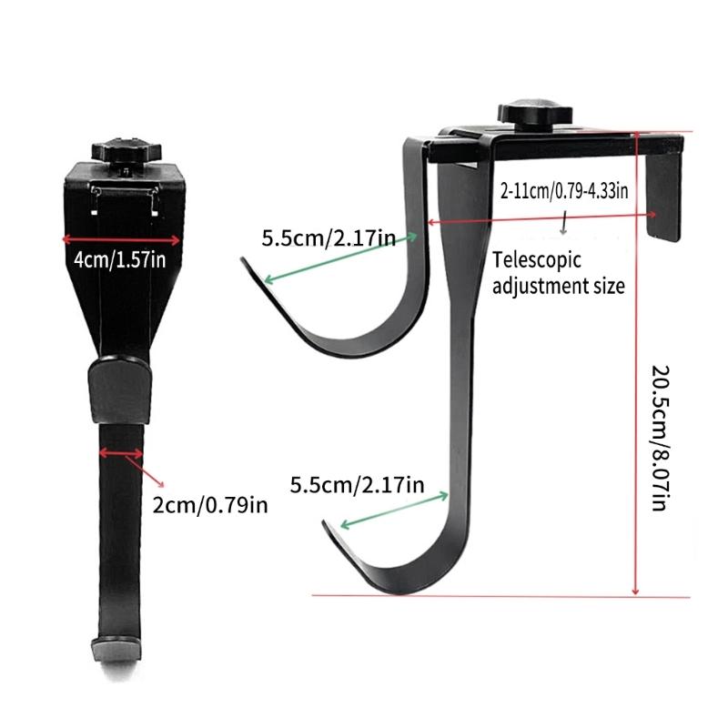 Telescopic Adjustable Fence Hook Pool Poles Hanger Metal Pool Deck Accessories Multipurpose Swimming Accessory Holder