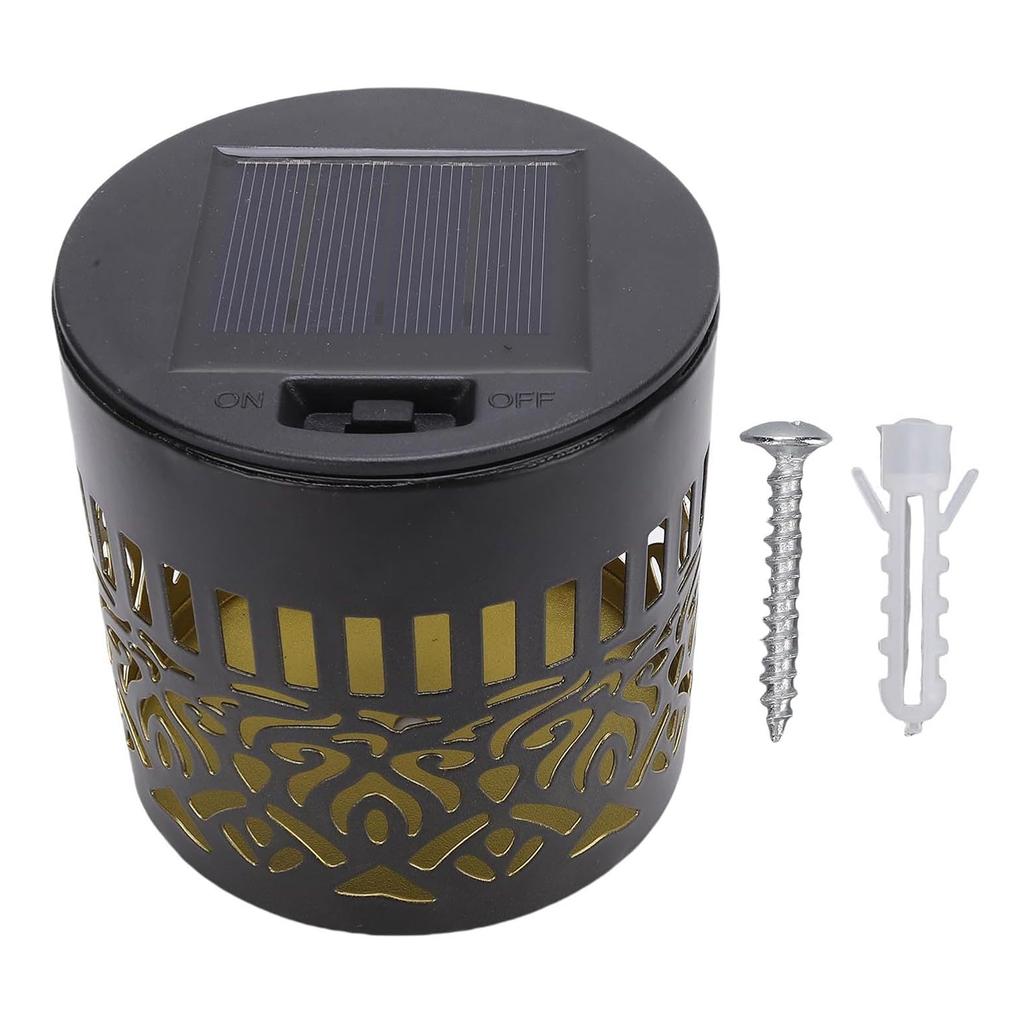 Decorative Solar Mandala Lights Mandala Theme Solar Powered Deck Step Wall Lights for Garden Post Patio Backyard Yard Decor