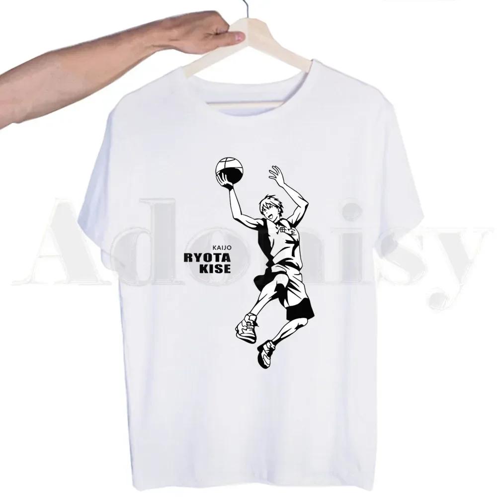 Koszykówka Gorąca Japońska Kuroko No Basket Anime T-shirt dla Mężczyzn Krótki Rękaw Męskie Topy T-shirt dla Mężczyzn Biały T-shirt Damskie Koszulki