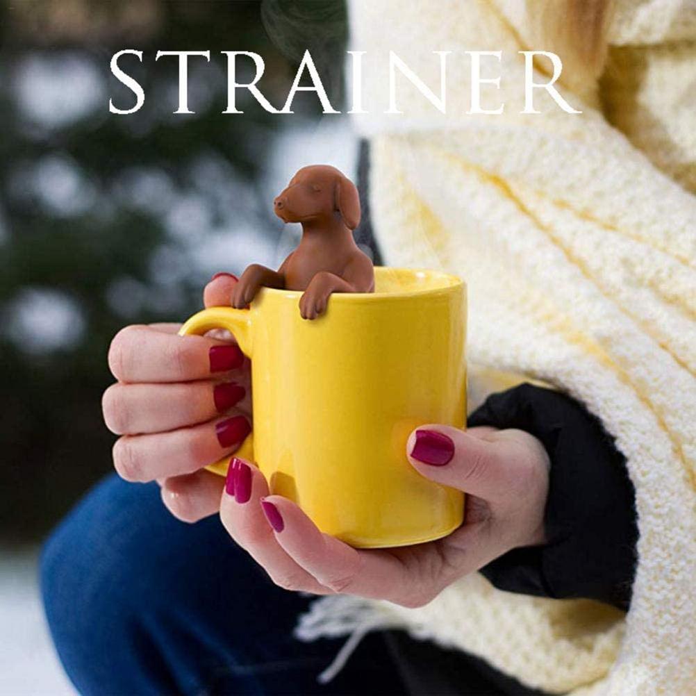 Silicone Dachshund Tea Infuser Cute Dog Tea Strainer Filter for Loose Leaf Brewing