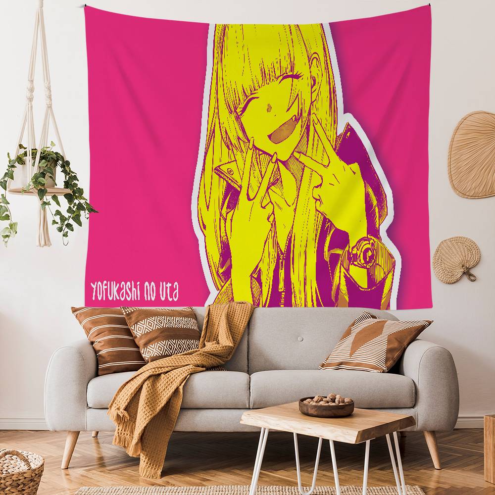 Call Night Nanakusa Nazuna Colorful Tapestry Wall Hanging Hanging Tarot Hippie Wall Rugs Dorm Wall Art Decor