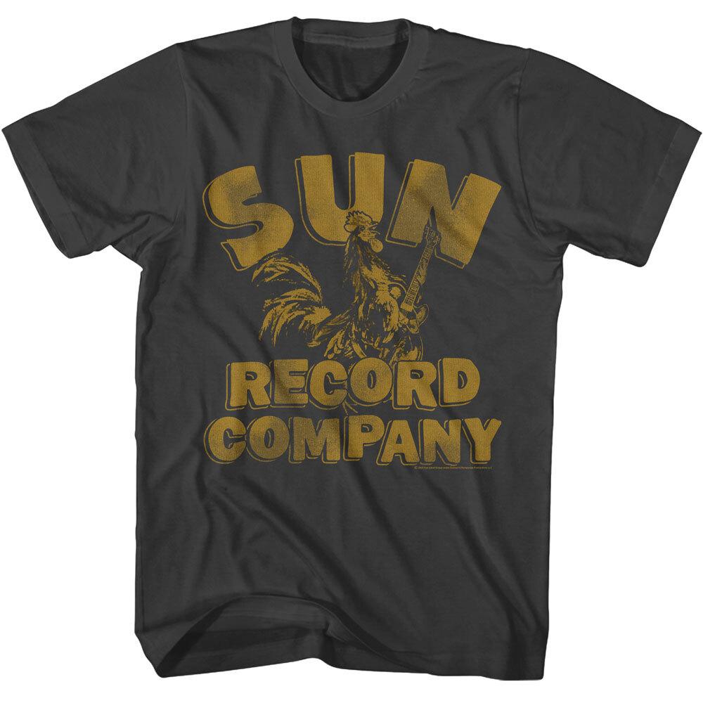 Sun Record Company Rooster Playing Guitar Logo Men T Shirt S