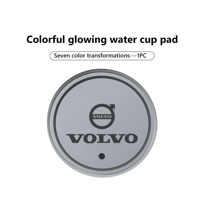 For Volvo 2pcs Silica Gel Car Coaster Water Cup Holder Anti Slip Pad Mat Xc60 Xc90 V40 V60 S60 V50 V90 S80 C40 XC40 V70 XC70 C30 CT9