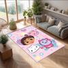 Gaby Dollhouse Printed Crystal Velvet Area Rug, Soft Anti-Slip Water Absorbent Floor Mat for Living Room Bedroom