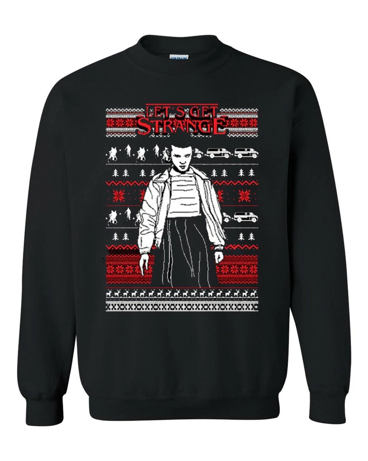 Christmas Let s Get Strange Santa Ugly Christmas Sweater Xmas Crewneck 3XL