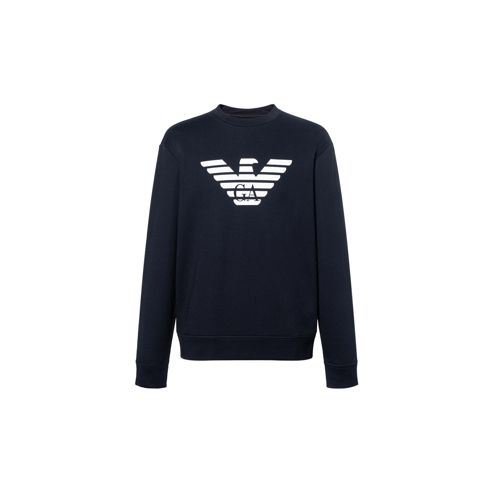Emporio Armani Logo Print Pullover Sweatshirt