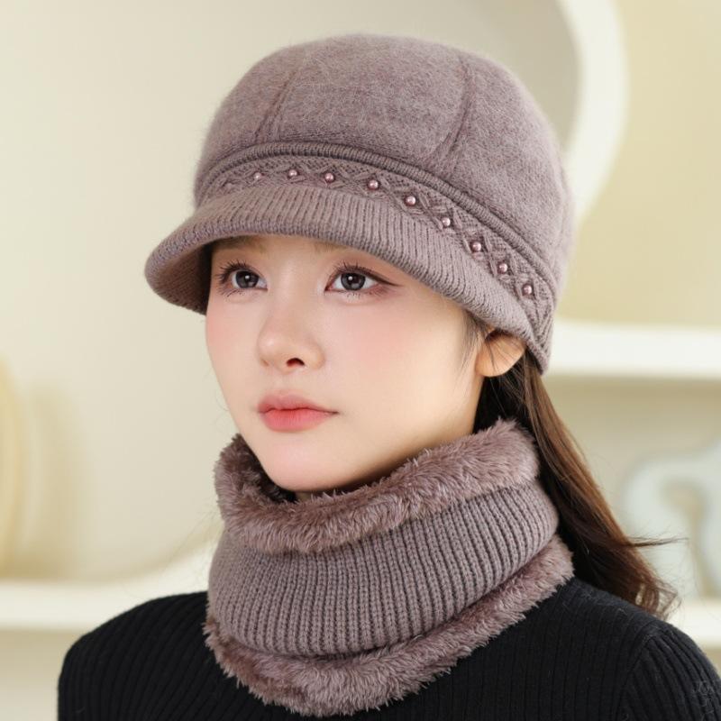 New Winter Hat Women's Warm Thickened Cold-proof Faux Rabbit Fur Basin Hat Wool Hat