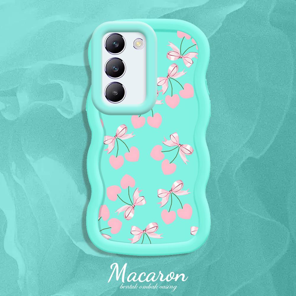 

Окрашенный узор Big Wave Edge Мягкий силиконовый материал Macaron чехол для телефона противоударный защитный резиновый чехол для OnePlus Vivo Motorola Moto Motorola Edge 40 Neo синий