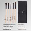5/8-Piece Eye Brush Set: Pony Hair Blending, Luminous Wood Handle, Slanted Eyebrow, Eyeshadow, Concealer Brushes