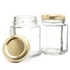 Jam Jar Hexagonal Glass Twist-Off Lid 150ml