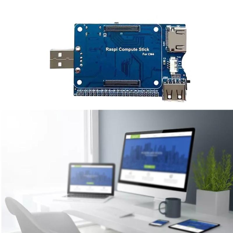 Base Board Designed for RPi Compute Module 4 Powerful Functions Small Size Body Expansion Board 20PIN GPIO Socket