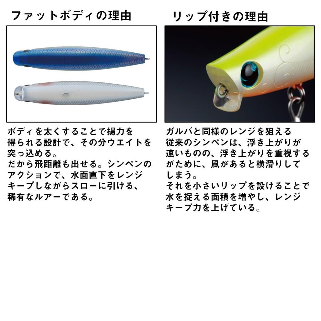 Daiwa Seabass Sinking Pencil Morethan Galva Lemon Soda Mint 87S Lure (DAIWA)