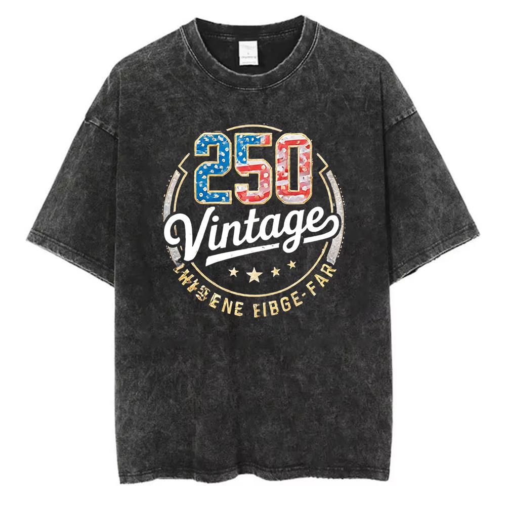 

Casual Stylish Years American T Shirt Unisex Vintage Cotton Short Sleeve Tops Trendy Patriotic Graphic Tee for Women Unisex S