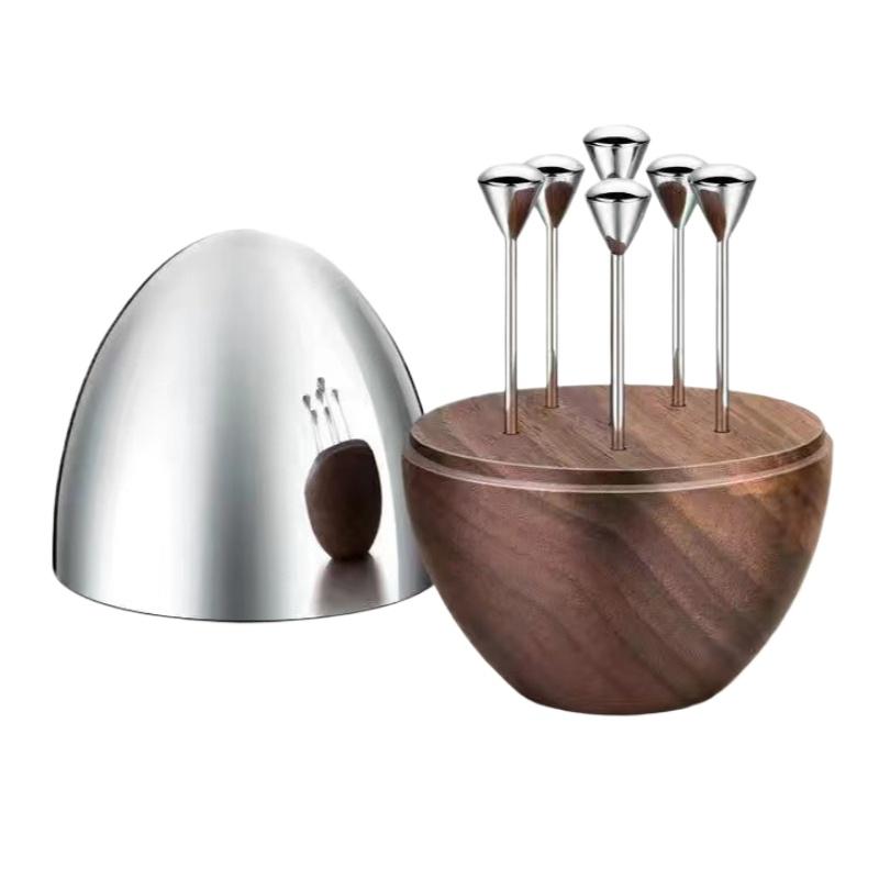 

Nordic Creative Cake Fruit Skewers, Stainless Steel Ins-style Light Luxury Fruit Fork Cocktail Skewers Afternoon Tea Tools