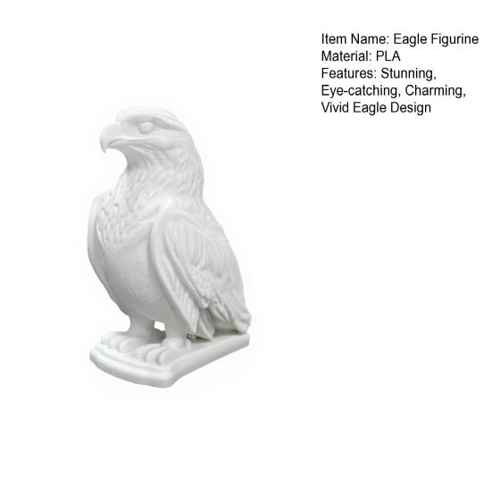 Figurina di Aquila Calva Stampata in 3D, Statuetta di Animale Selvatico da Collezione, Piccolo Uccello Ornamento da Scrivania per Decorazione Casa Ufficio Stanza