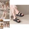 Stylish Summer Women's Sandals With Thick Sole And Elegant Design In Beige Green And Black