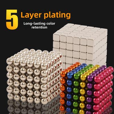 3mm 216 Pieces Buckyballs 14 Plus Magnetic Beads Stress Relief Magnetic Educational Building Toy