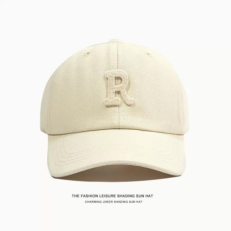 Embroidered Bear Baseball Cap With Wide Brim Adjustable Sun Protection For Casual Men Women