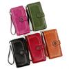 Minimalist Pu Leather Long Wallet With Zipper For Daily Use And Card Storage