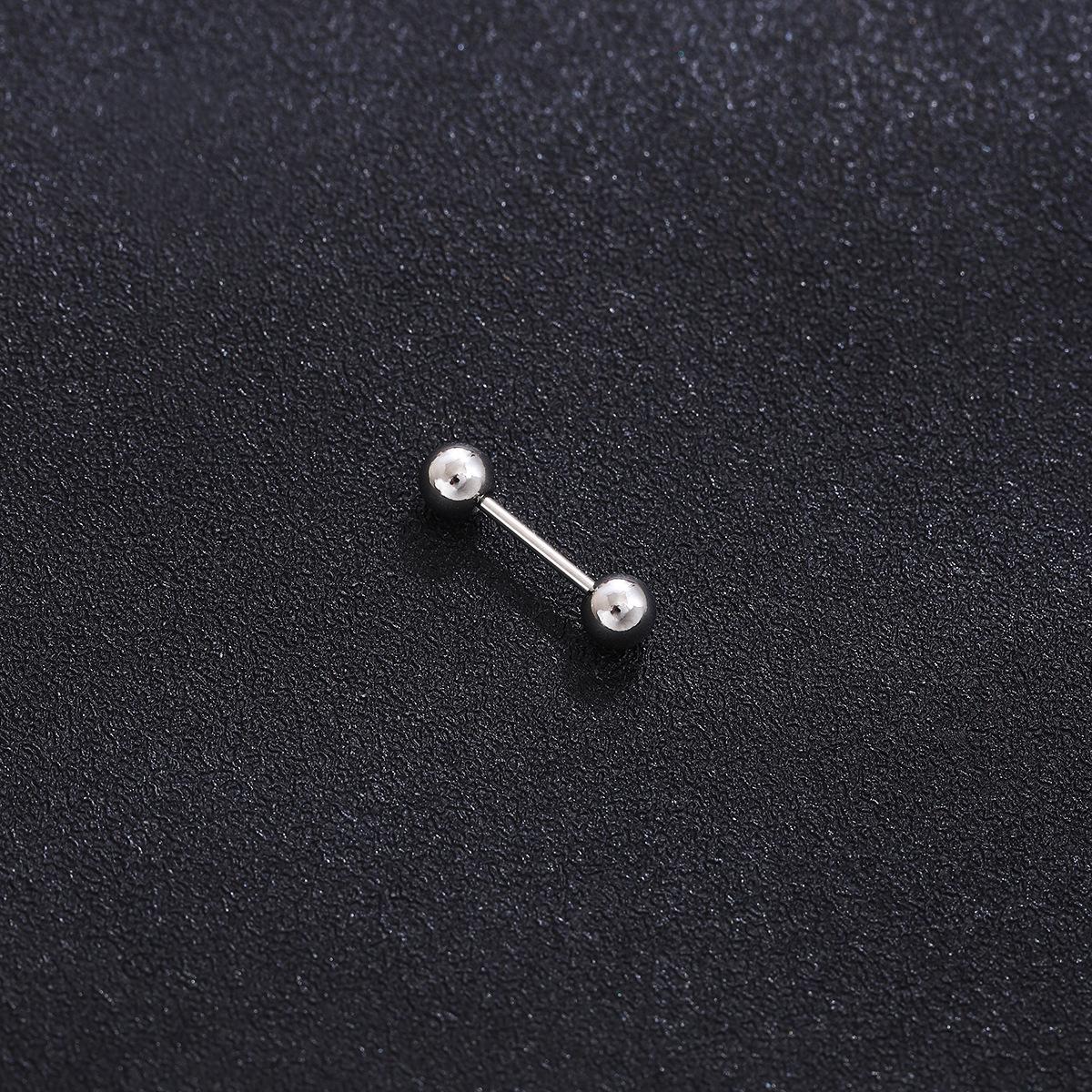 European Stainless Steel Dumbbell Ear Stud - Luxury & Fashionable Earring