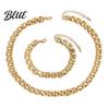 Fade Resistant Jewelry Set 2Pcs/Set Women Set Adjustable Length Cuban