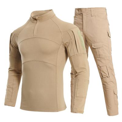 Terno tático de sapo de algodão, traje de combate ao ar livre, traje de camuflagem respirável, traje de sapo com costura ao ar livre, traje de treinamento