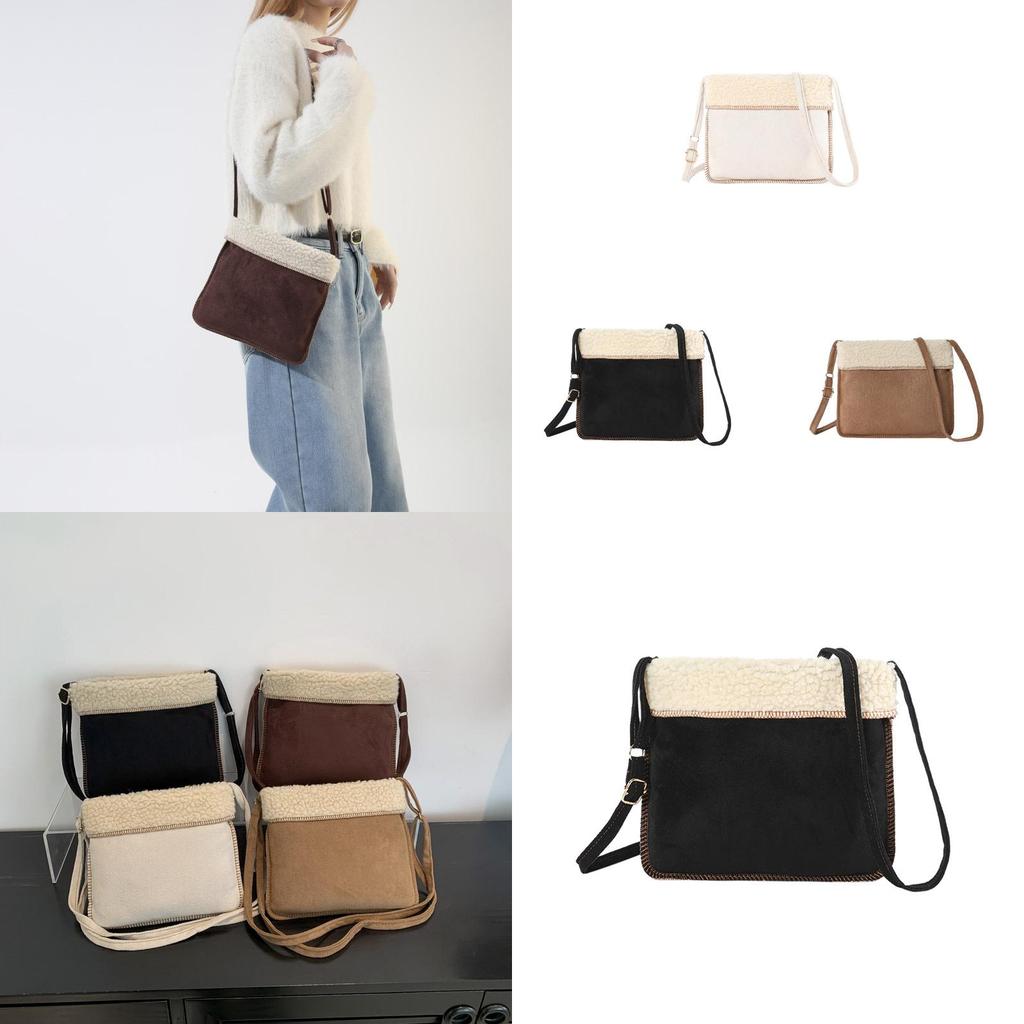 Wholesale Fashion Plush Flipped Shoulder Messenger Bag Women 2023 Winter New Casual Trendy Versatile Small Square Bag