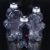 1 Pcs Christmas Gingerbread Man Candy Jar Sealed Plastic Juice Drink Bottle Xmas Party  Year Gingerbread Man Drink Container